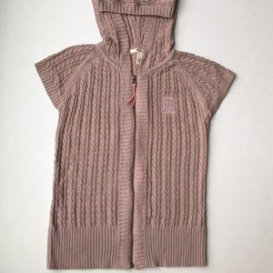 Short Sleeve Hoodie Sweater Vest